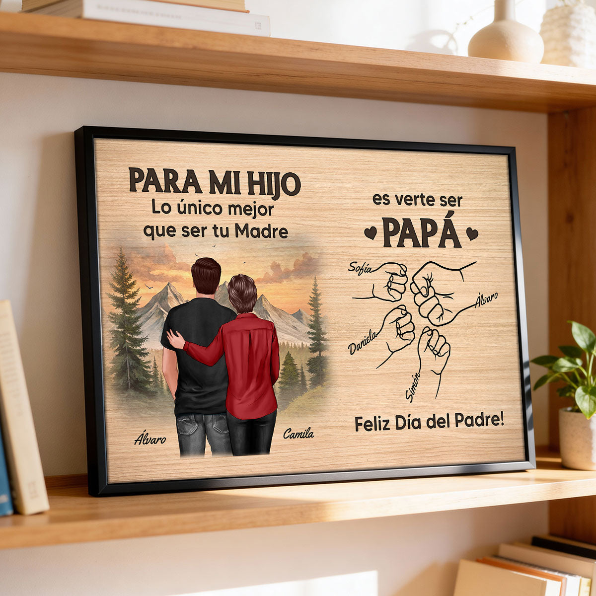 Da del Padre De Mam A Hijo Vindote Ser Pap - Personalized Poster - Father's Day Gift For Son