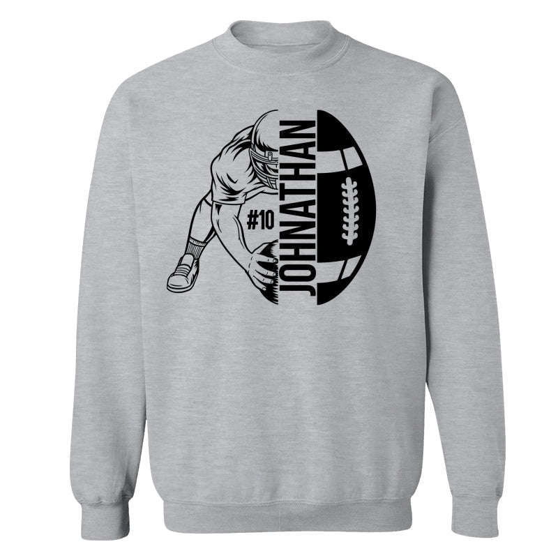 Football Player Holding Ball On The Ground Football Season Matching Personalized Shirt