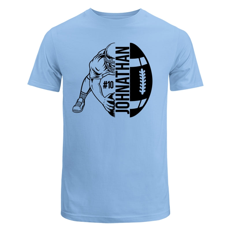 Football Player Holding Ball On The Ground Football Season Matching Personalized Shirt