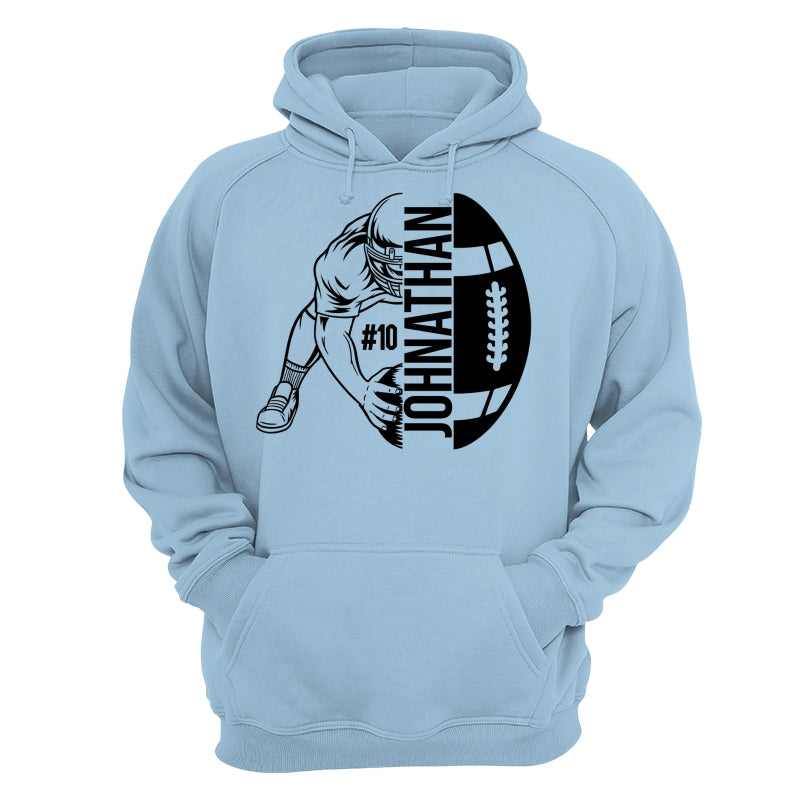 Football Player Holding Ball On The Ground Football Season Matching Personalized Shirt