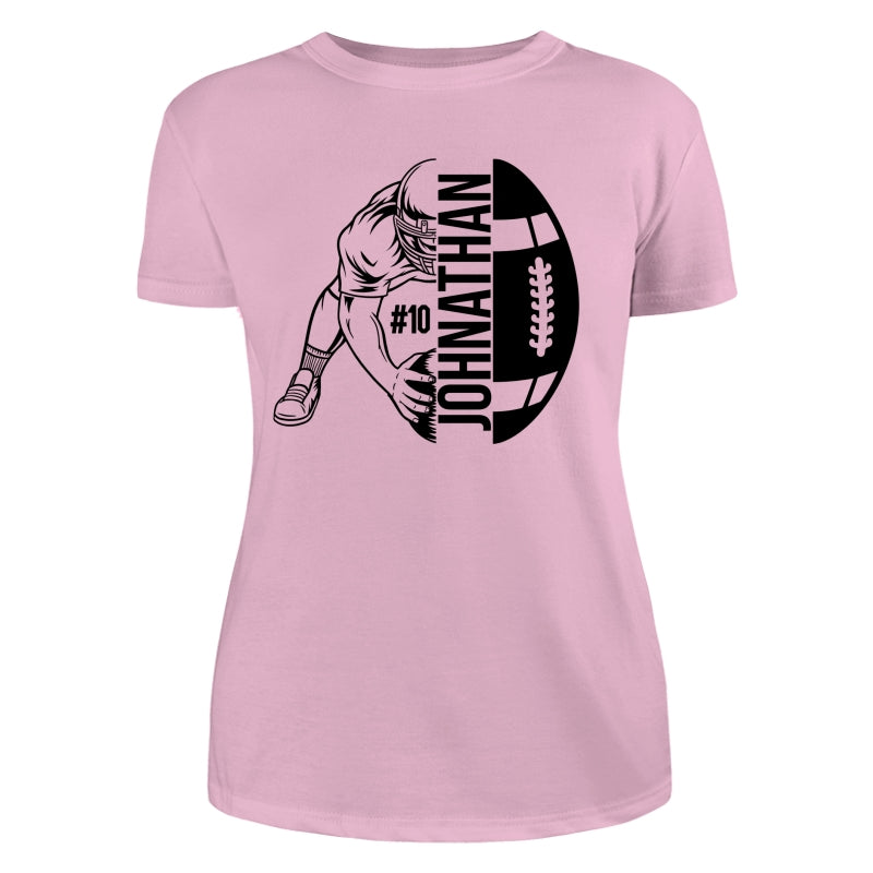 Football Player Holding Ball On The Ground Football Season Matching Personalized Shirt