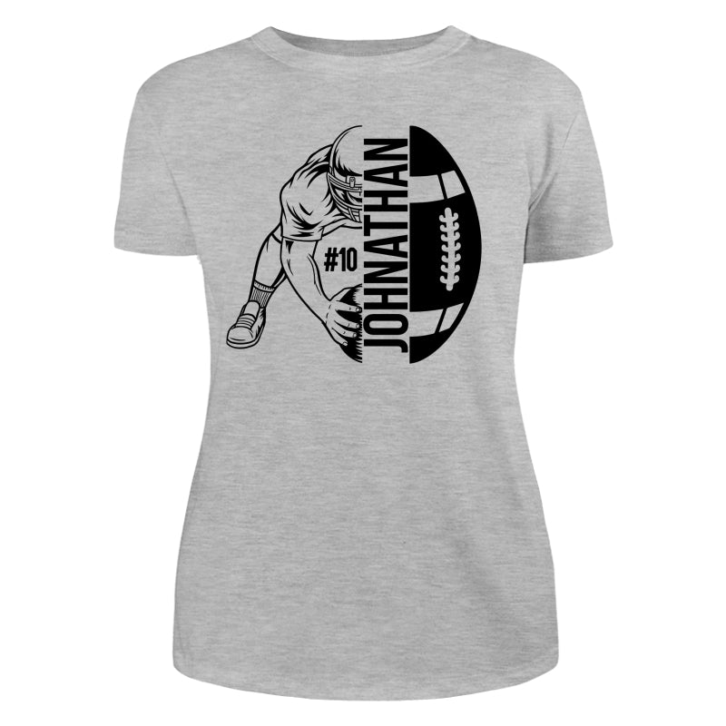 Football Player Holding Ball On The Ground Football Season Matching Personalized Shirt