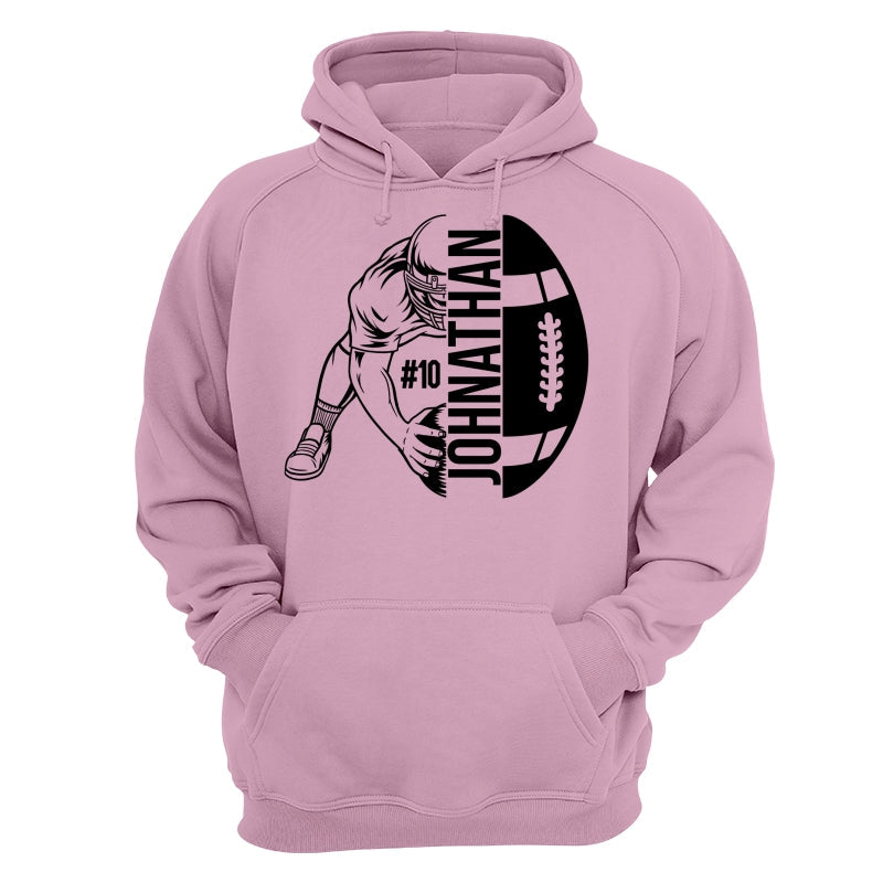 Football Player Holding Ball On The Ground Football Season Matching Personalized Shirt