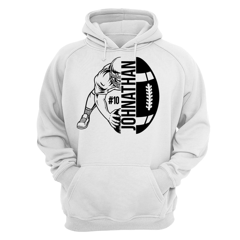 Football Player Holding Ball On The Ground Football Season Matching Personalized Shirt