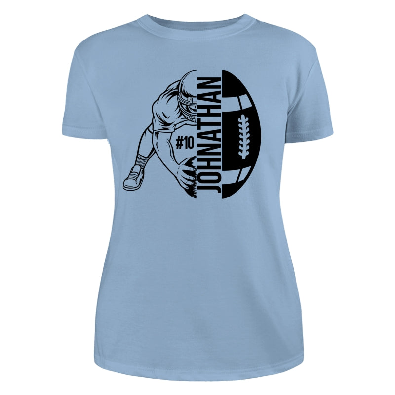 Football Player Holding Ball On The Ground Football Season Matching Personalized Shirt