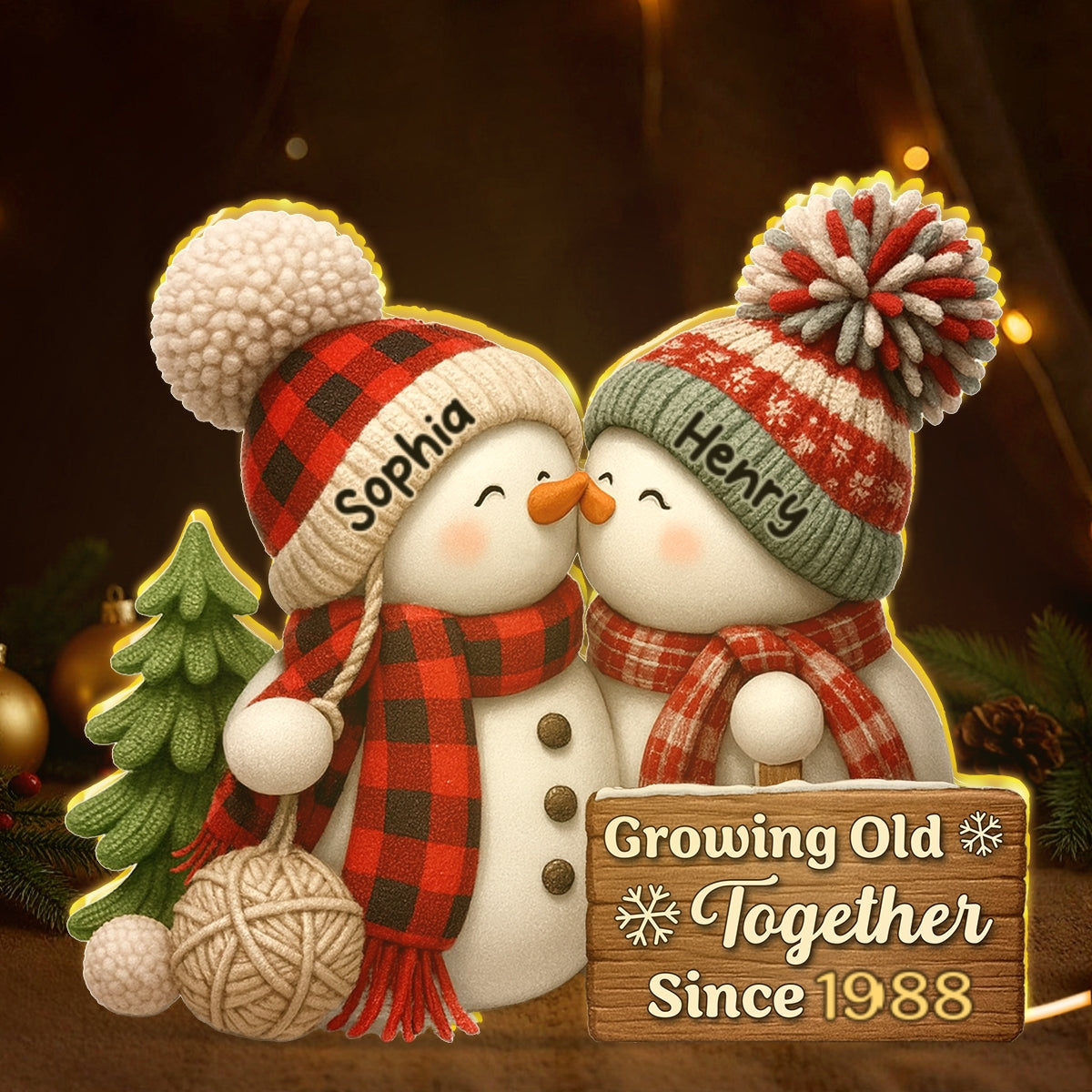 Eternal Glow – Custom Night Light | Heartfelt Christmas Gift for for Grandma, Mom, Family, Couple