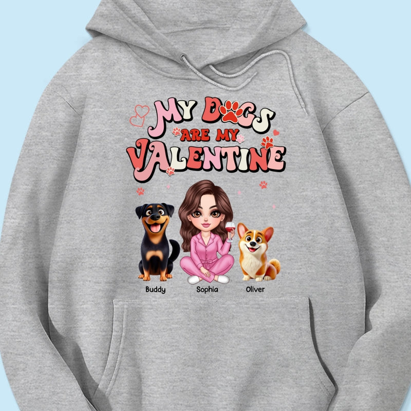 Personalized  Shirt For Dog Mom, My Dogs Are My Valentine
