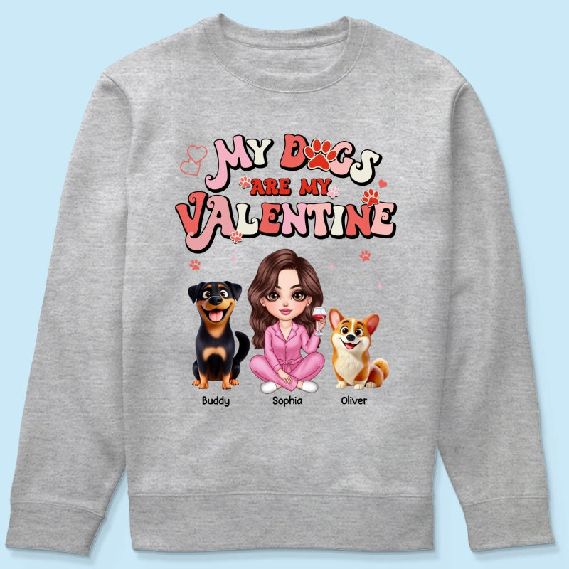 Personalized  Shirt For Dog Mom, My Dogs Are My Valentine