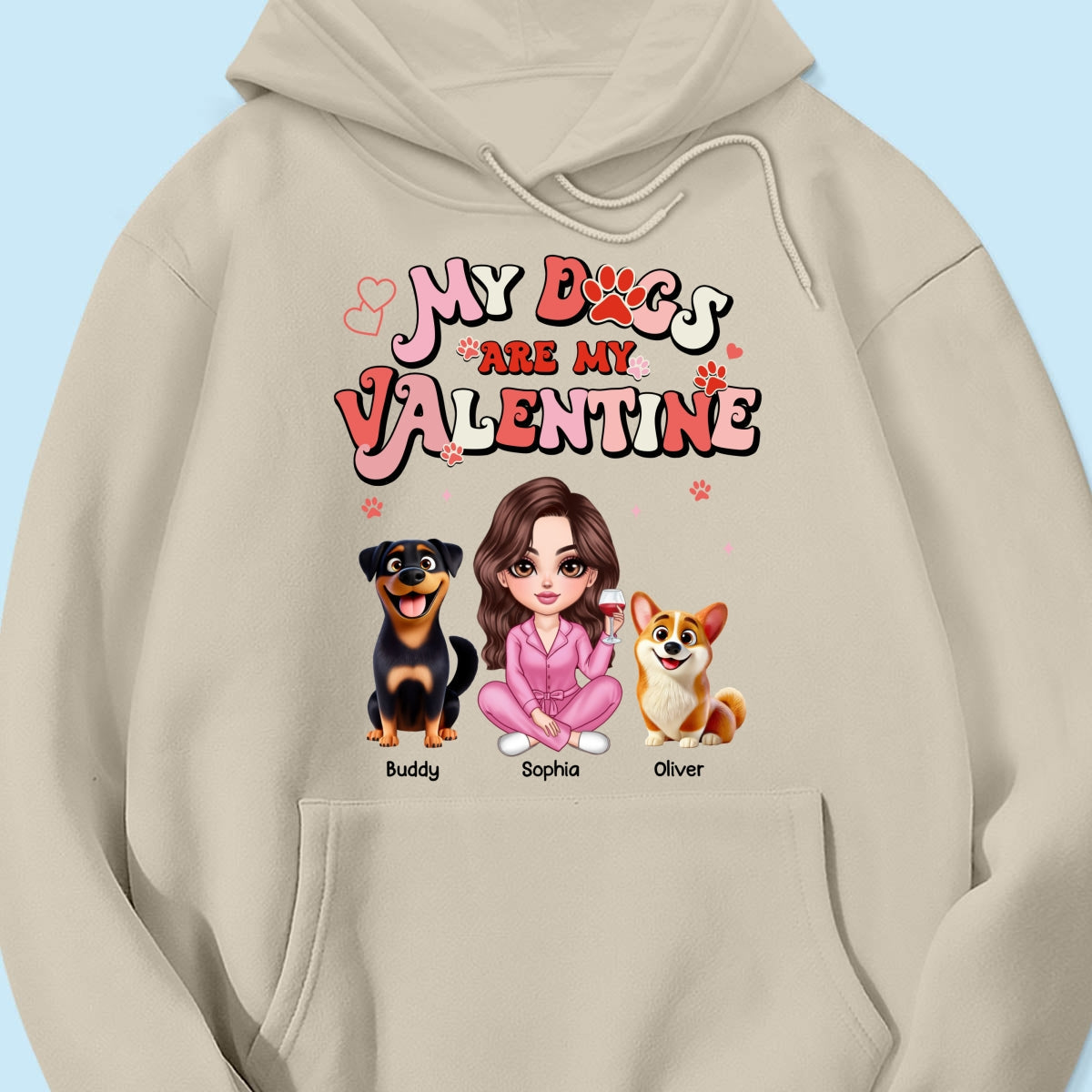 Personalized  Shirt For Dog Mom, My Dogs Are My Valentine