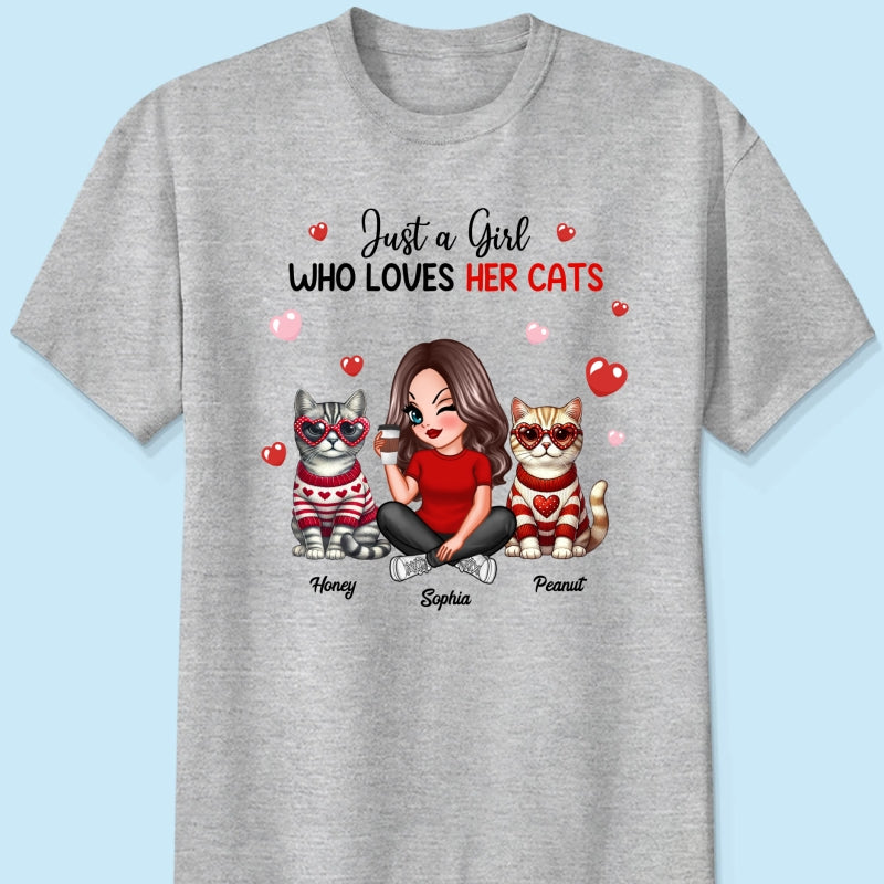 Just A Girl Who Loves Her Dogs  Dog Mom Personalized Shirt