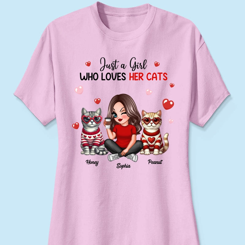 Just A Girl Who Loves Her Dogs  Dog Mom Personalized Shirt