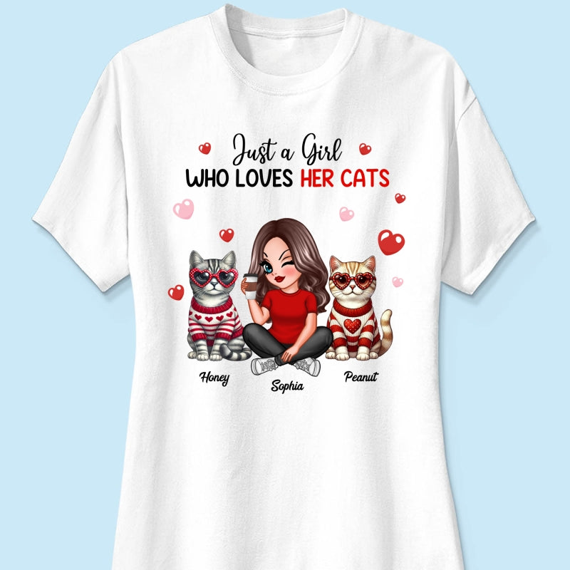 Just A Girl Who Loves Her Dogs  Dog Mom Personalized Shirt