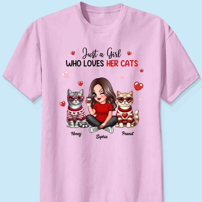 Just A Girl Who Loves Her Dogs  Dog Mom Personalized Shirt