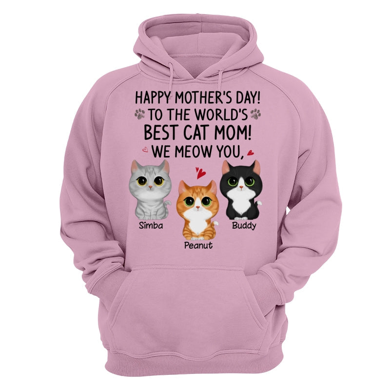 Happy Mother‘s Day Best Cat Mom Watercolor Cute Cats Personalized Shirt