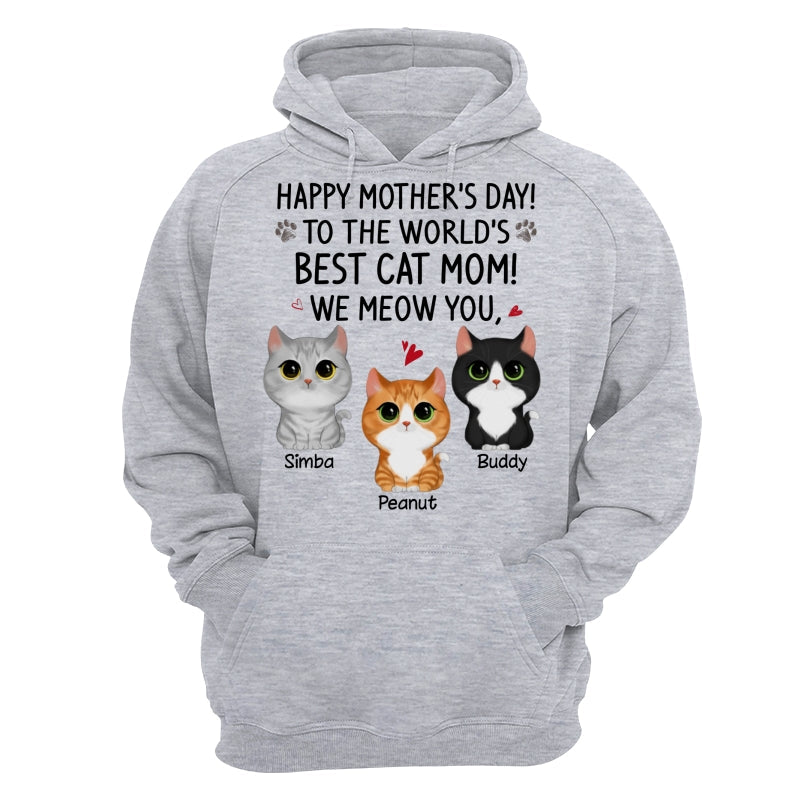 Happy Mother‘s Day Best Cat Mom Watercolor Cute Cats Personalized Shirt
