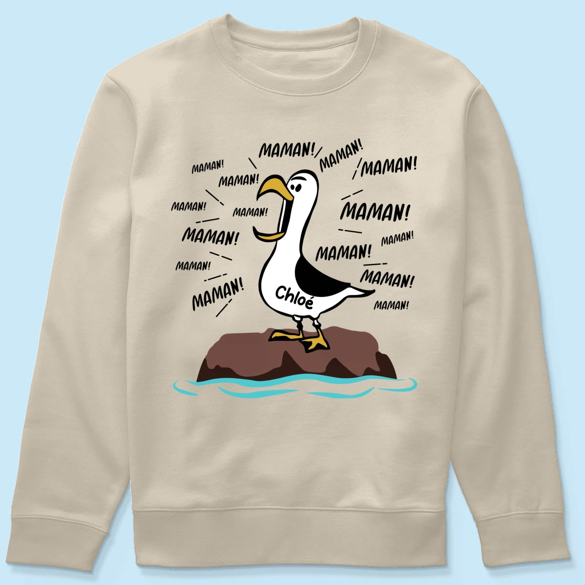 Mouettes Maman! Maman! Maman! – T-shirt Personnalis – Cadeau Rigolo pour la Fte des Mres