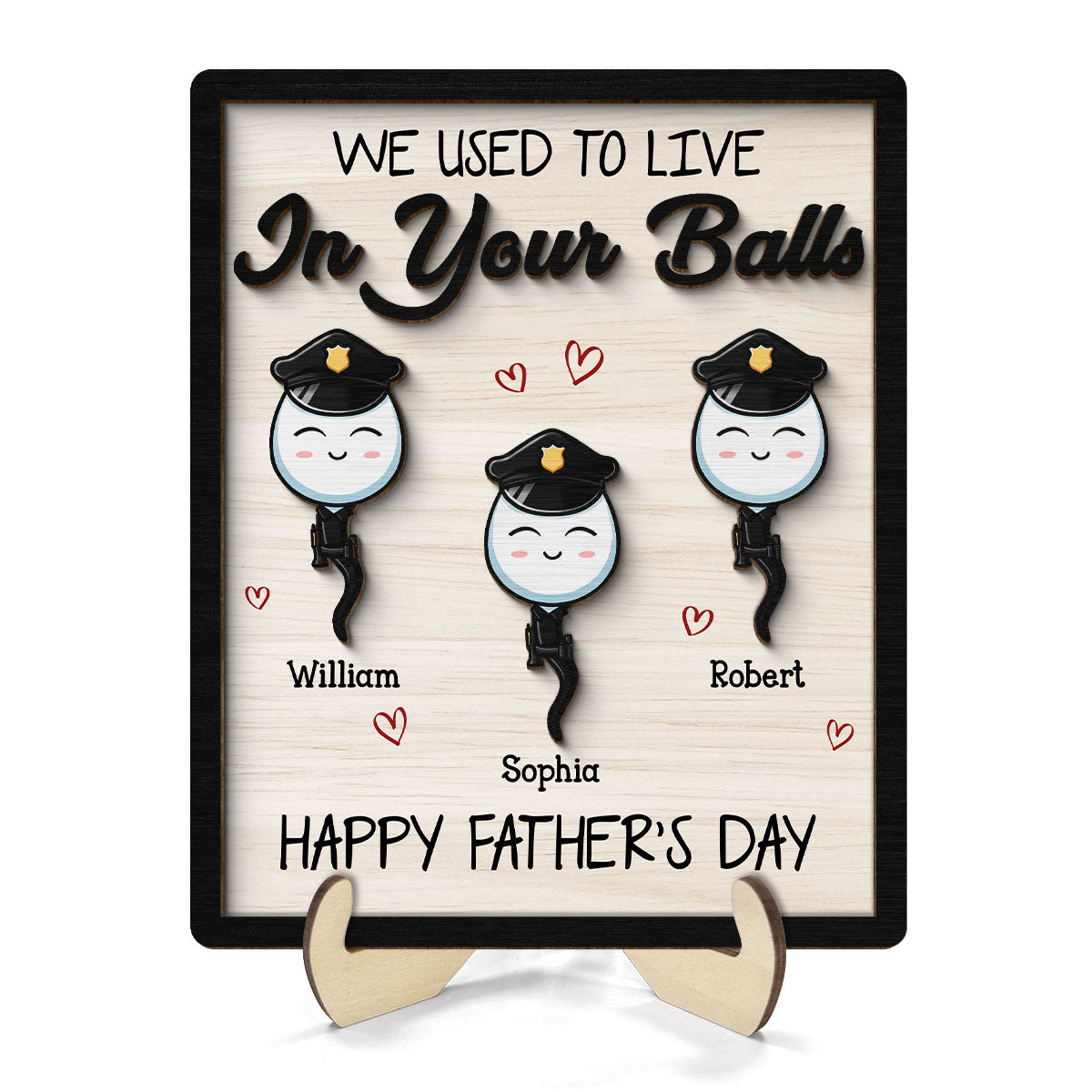 We Used To Live In Your Balls  Gift Personalized 2-Layer Wooden Plaque