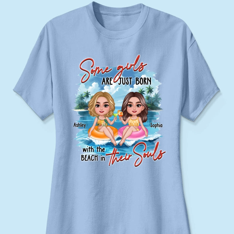 Summer Besties Chillin' On Beach Personalized Shirt