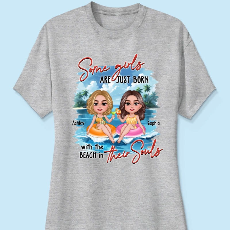 Summer Besties Chillin' On Beach Personalized Shirt