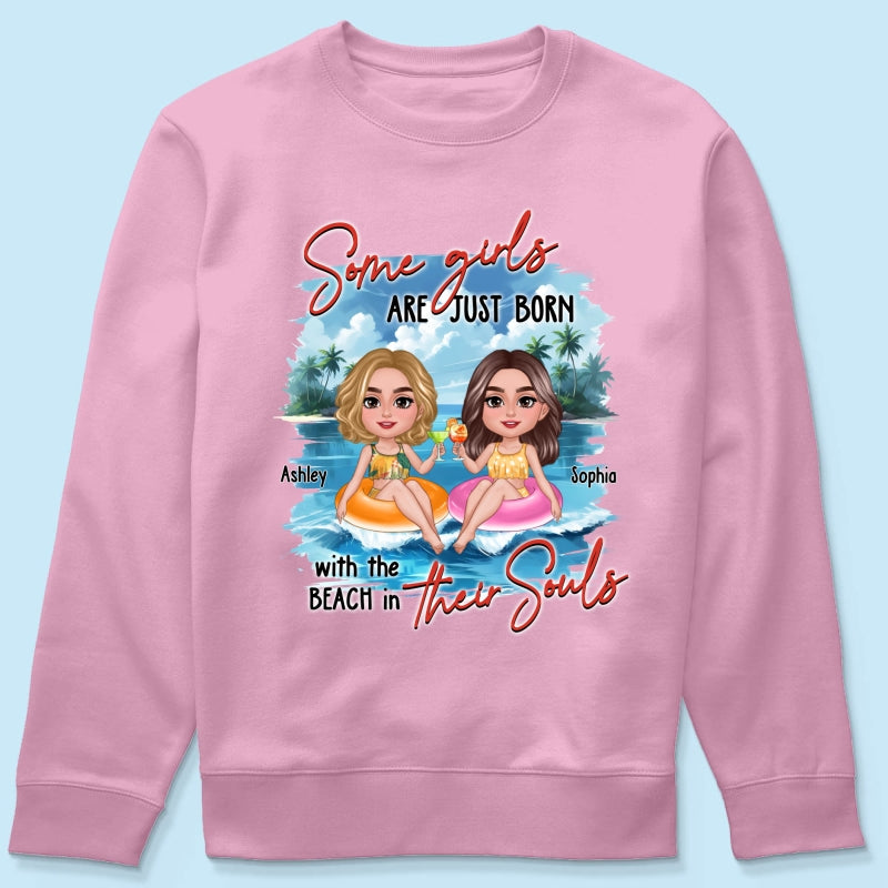 Summer Besties Chillin' On Beach Personalized Shirt