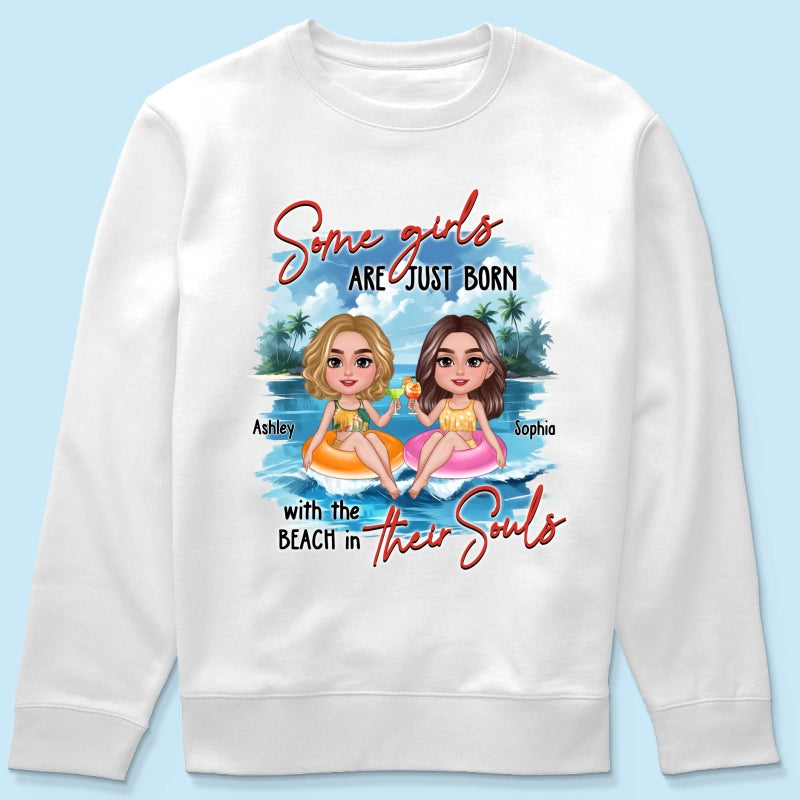 Summer Besties Chillin' On Beach Personalized Shirt