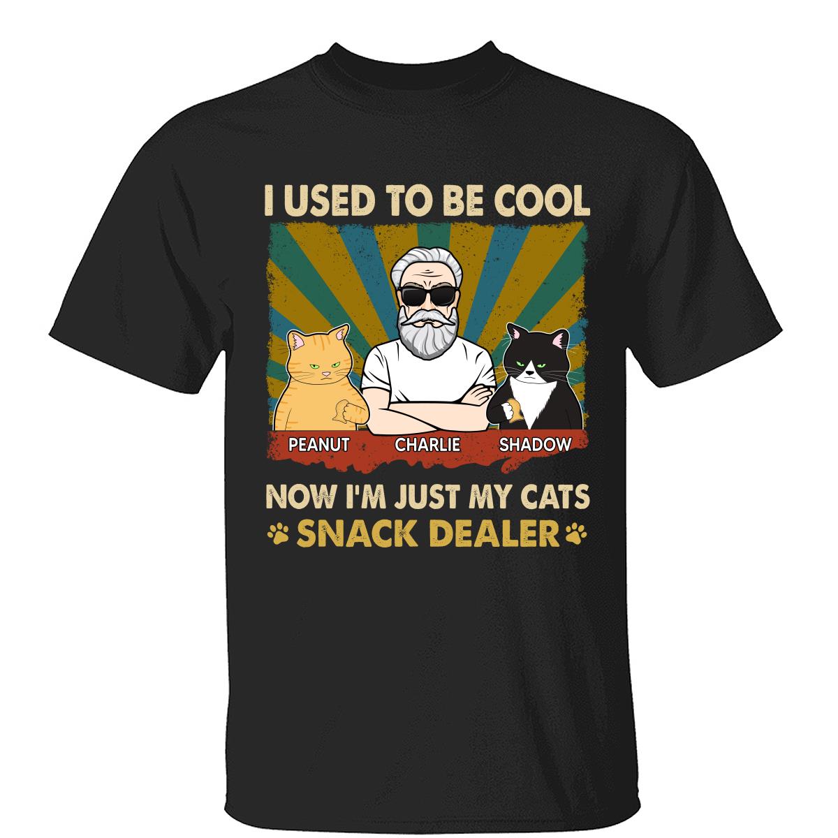 Used To Be Cool Now Snack Dealer Cat Dad Personalized Shirt