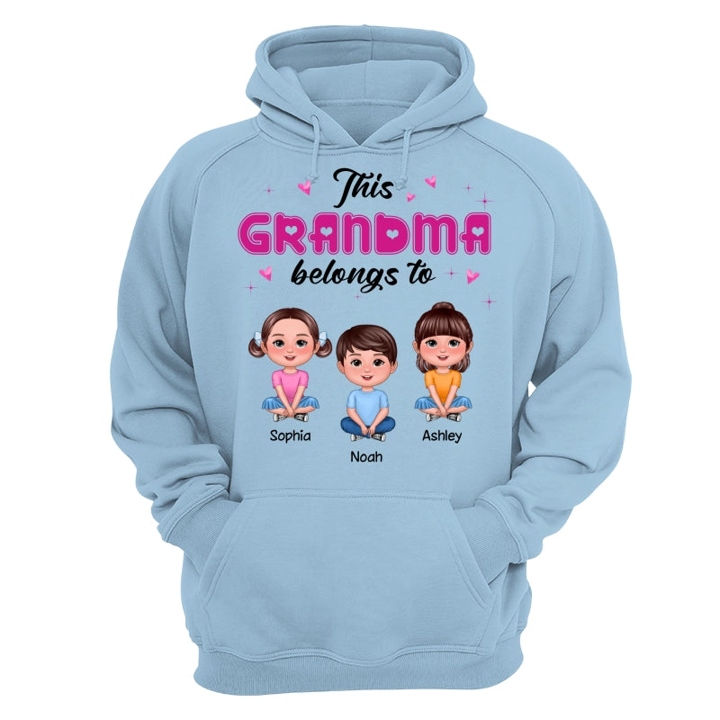 This Grandma Mom Belongs To Pretty Doll Kids Personalized Shirt