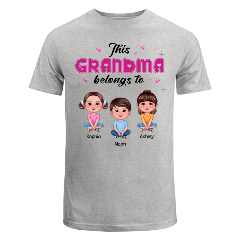 This Grandma Mom Belongs To Pretty Doll Kids Personalized Shirt
