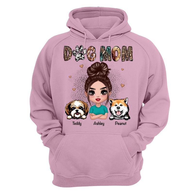 Animal Patterns Dog Mom Peeking Dogs Personalized Shirt