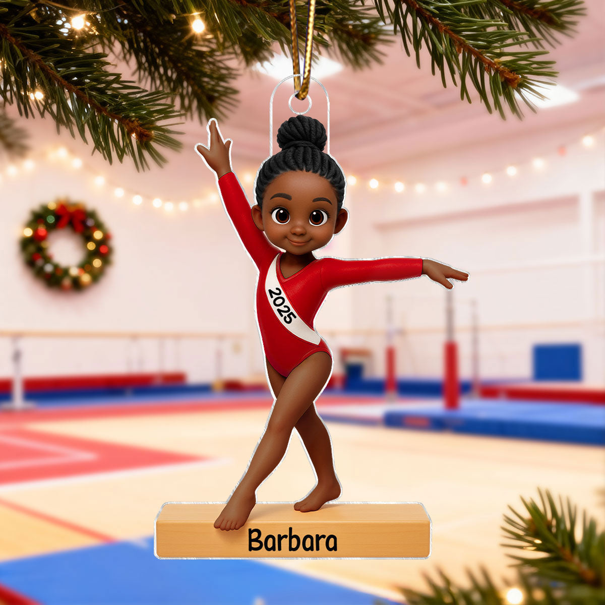 3D Effect Karate Boy Girl - Personalized Acrylic Ornament - Christmas Gift for Daughter or Son