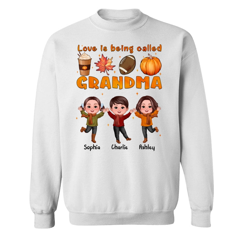 Livin‘ That Grandma Life Fall Season Happy Doll Kids Personalized Shirt