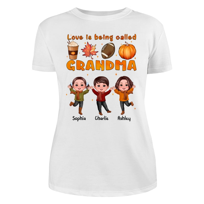 Livin‘ That Grandma Life Fall Season Happy Doll Kids Personalized Shirt