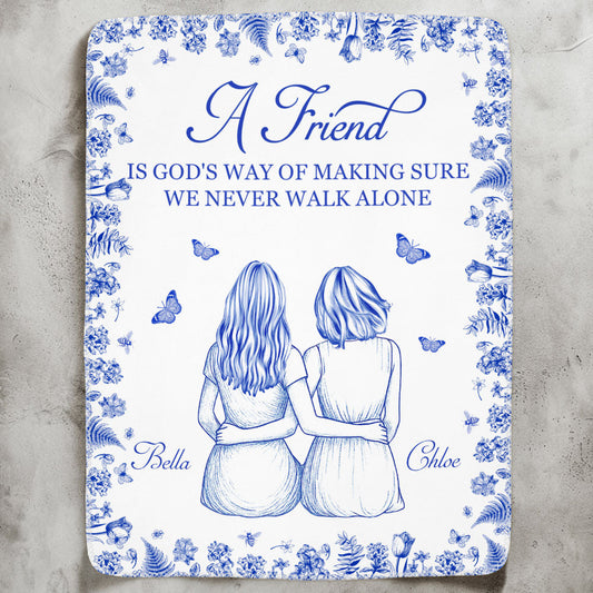 A Friend Is God's Way - Personalized Blanket