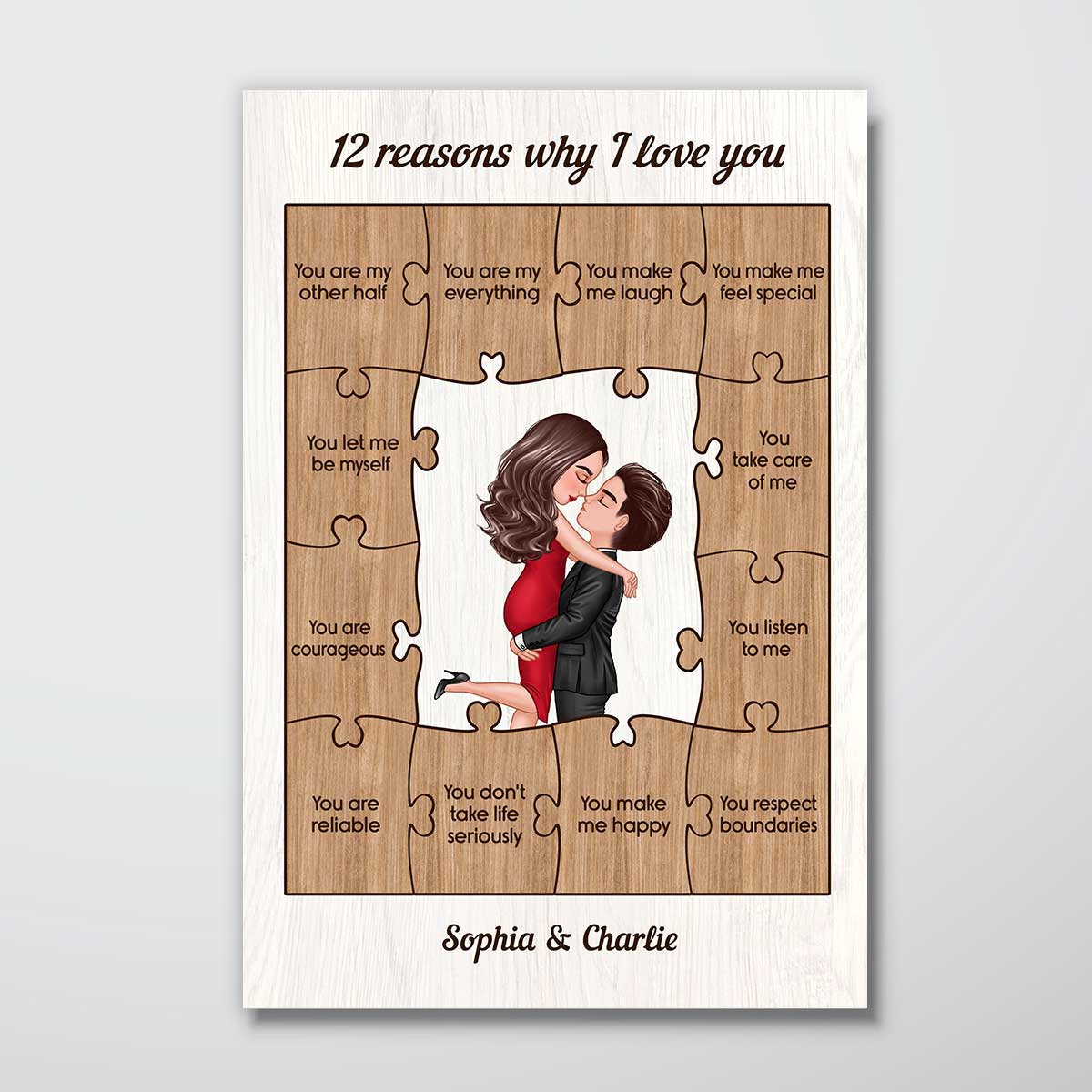 The Reasons Why I Love You  Gift For Him For Her Personalized Poster