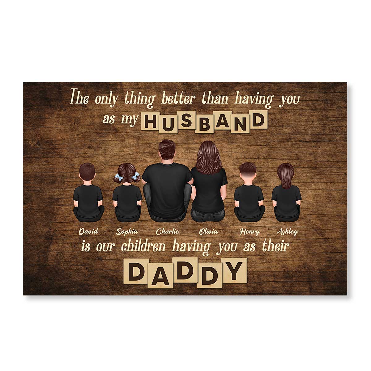The Only Thing Better Than Gift for Dad Grandpa, Personalized Horizontal Poster