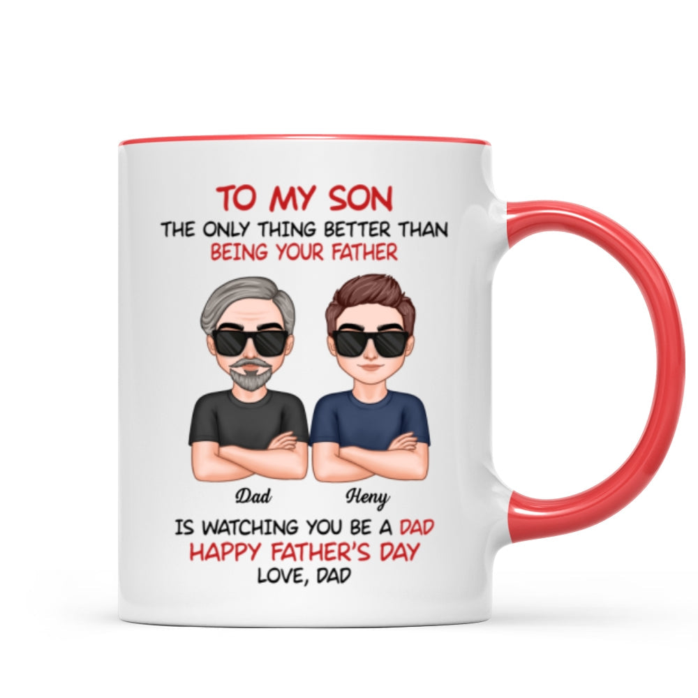 To My Son From Dad Happy Father‘s Day Personalized Mug
