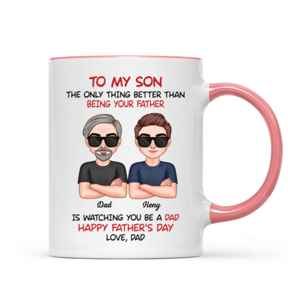 To My Son From Dad Happy Father‘s Day Personalized Mug