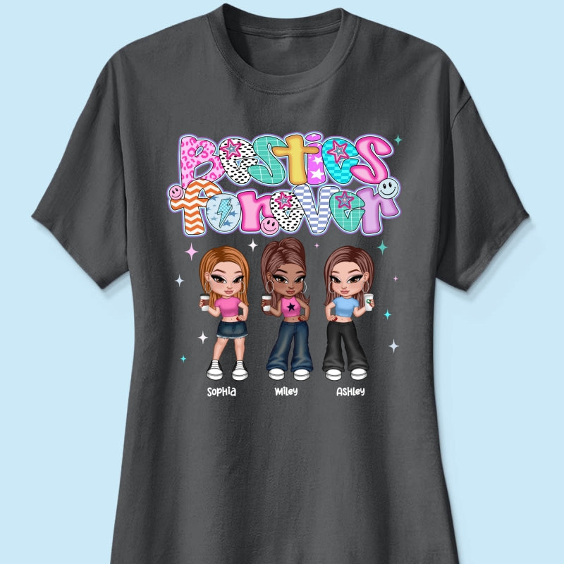 Colorful Preppy Style Y2K Besties Personalized Shirt