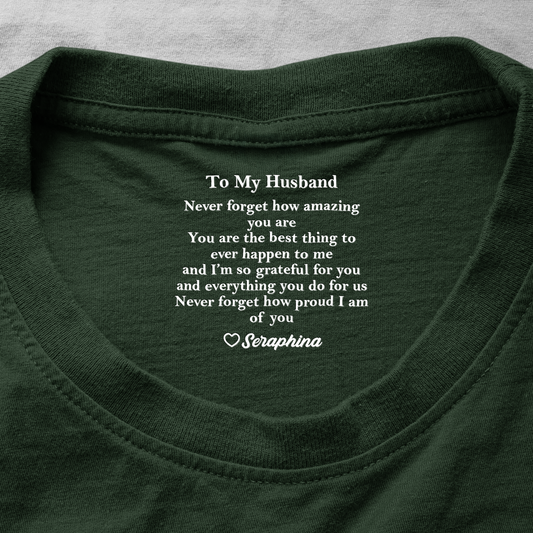 To My Husband Gift For Husband Wife Couple - Personalized Shirt