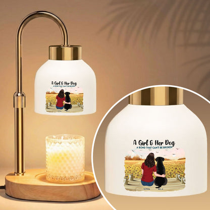 A Girl & Her Dog A Bond That Can't Be Broken - Personalized Candle Warmer