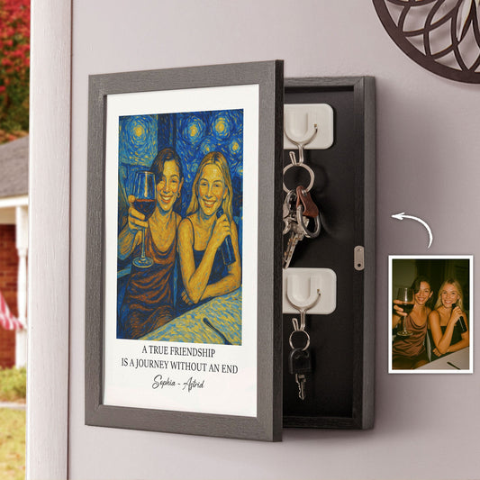 A True Friendship Gift For Friend - Personalized Hidden Key Holder Photo Frame