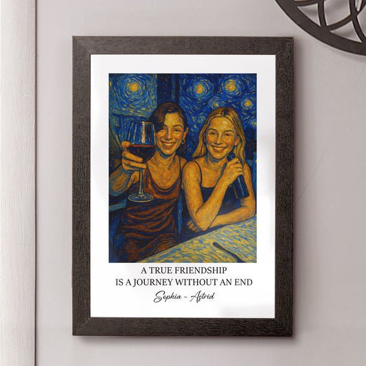 A True Friendship Gift For Friend - Personalized Hidden Key Holder Photo Frame