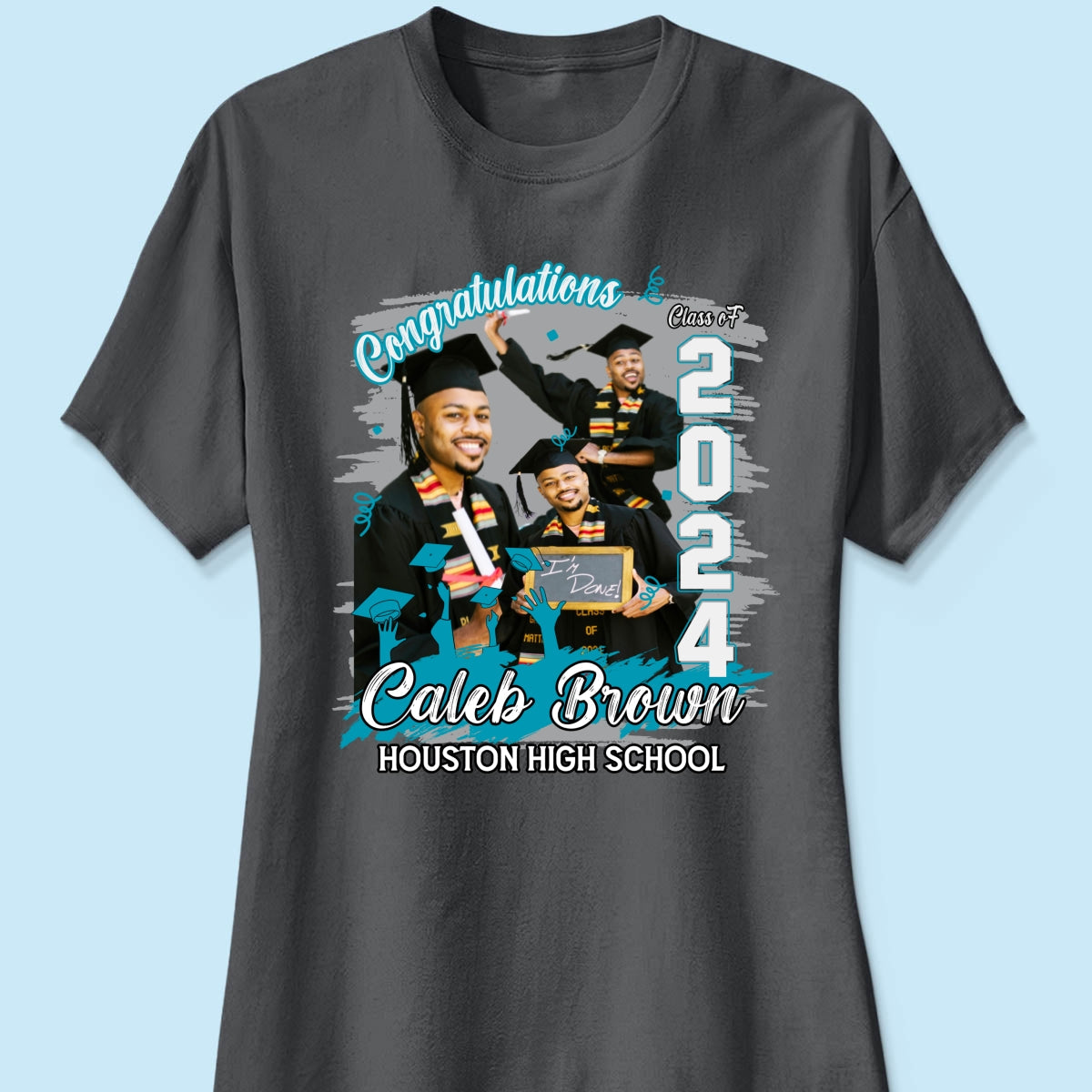 Congratulations Grad 2024 Photo Inserted Graduation Gift Personalized Shirt