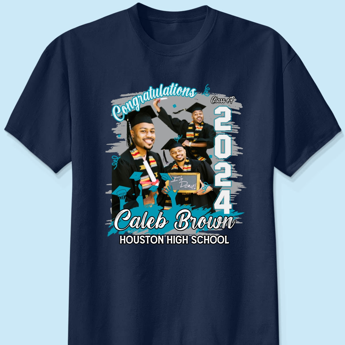 Congratulations Grad 2024 Photo Inserted Graduation Gift Personalized Shirt