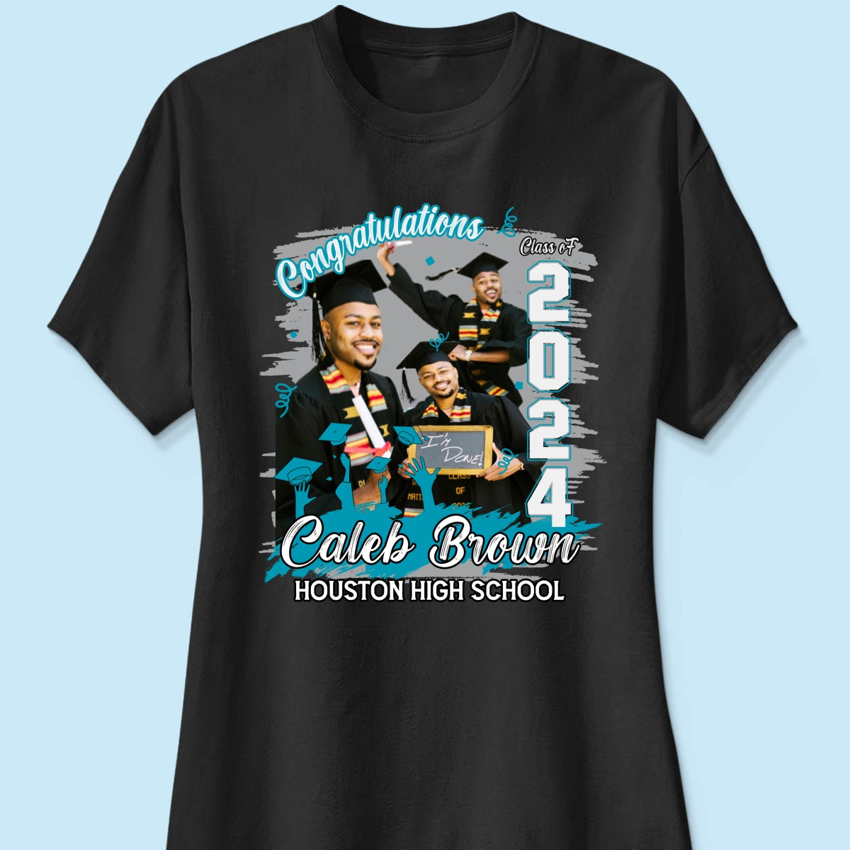 Congratulations Grad 2024 Photo Inserted Graduation Gift Personalized Shirt