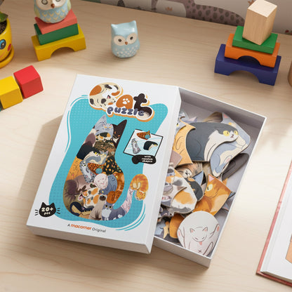Adorable Cat-Shaped Puzzle For Kids, Cat Lovers - Cat Puzzle