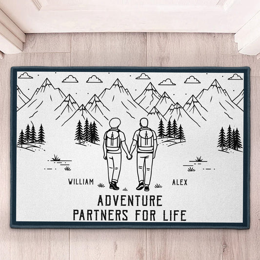 Adventure Partners For Life Camping Couple - Personalized Doormat