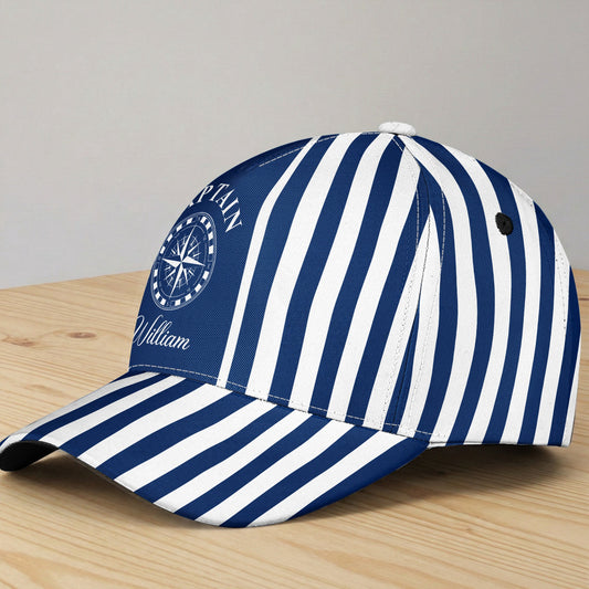 Anchor Compass Sailing Boat Cap, Custom Name - Personalized Cap