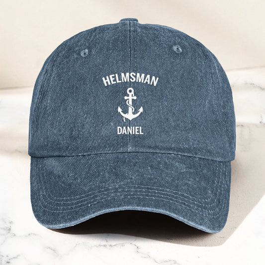 Anchor Compass Sailing Boat, Nautical - Personalized Cap