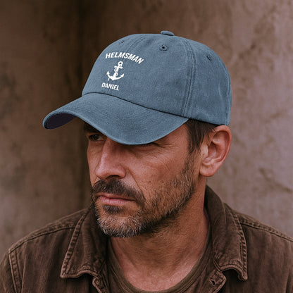 Anchor Compass Sailing Boat, Nautical - Personalized Cap